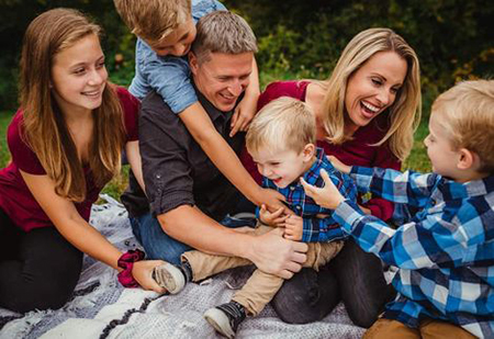 Leigh Mills and her family on an outing